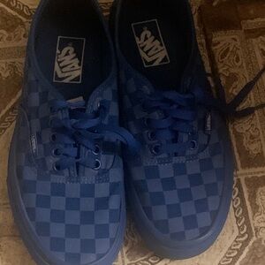 Vans Royal Blue Checkered Shoes